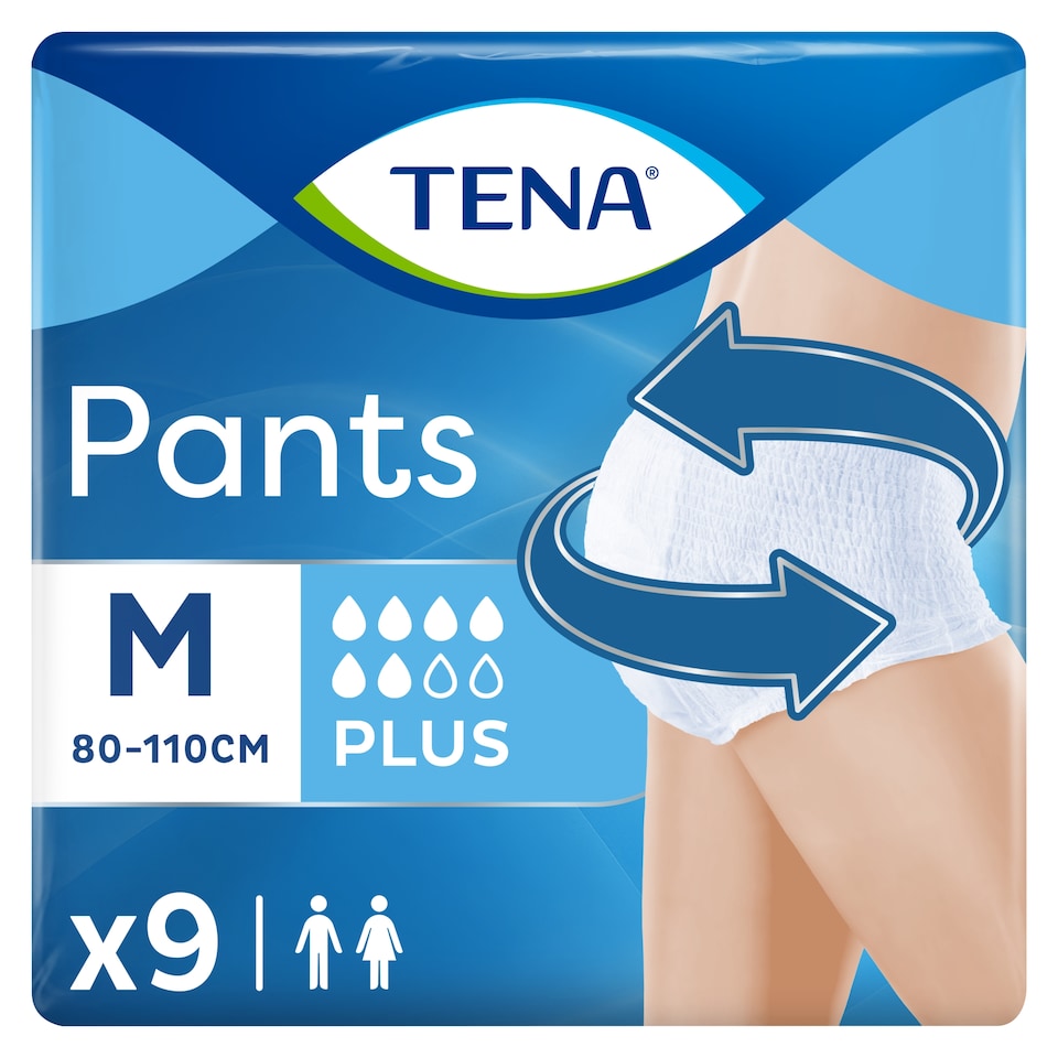 image 1 of Tena Incontinence Pants Plus Medium 9 Pack