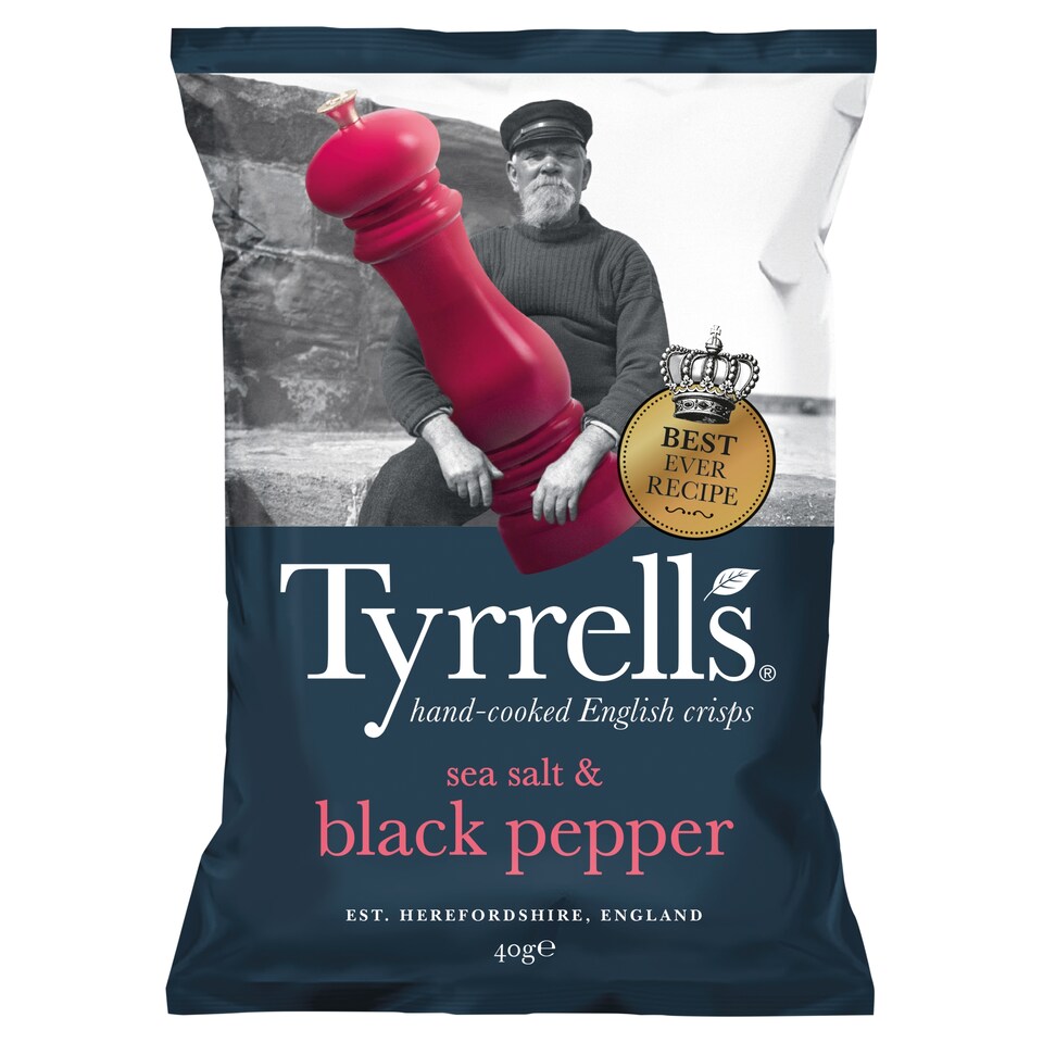 Tyrrell's Brambůrky s mořskou solí a černým pepřem 150g