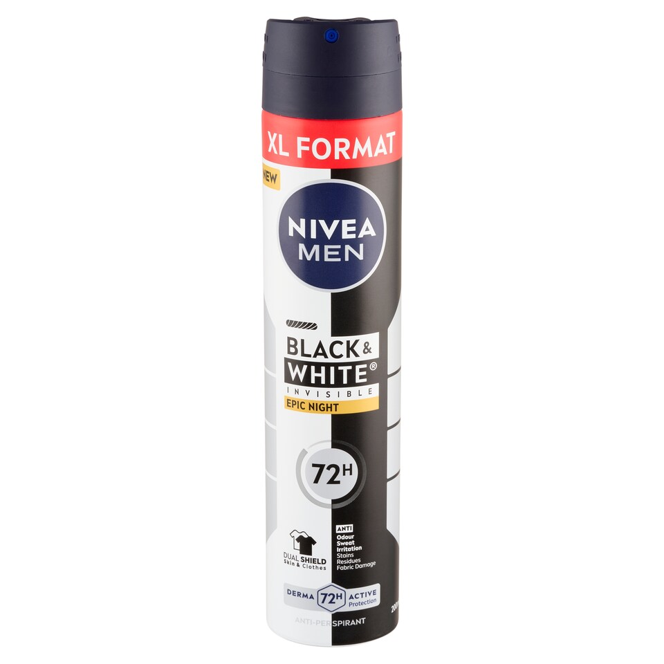 NIVEA MEN Black & White Invisible Epic Night izzadásgátló 200 ml  1. kép