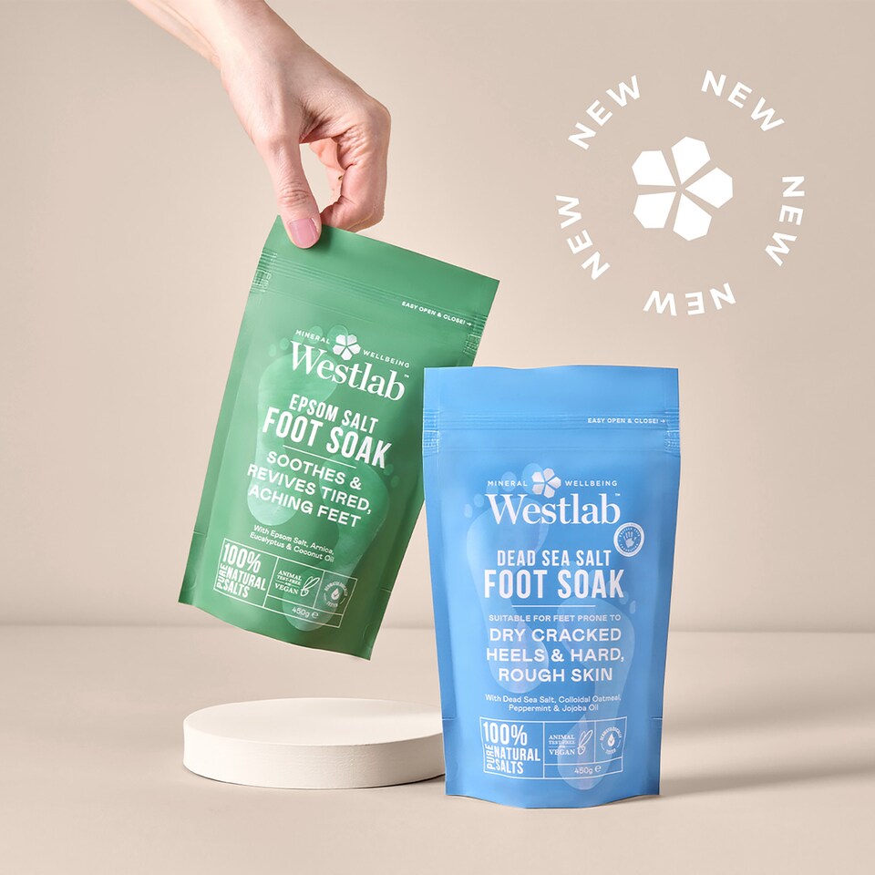 image 1 of Westlab Dead Sea Foot Soak with Colloidal Oatmeal, Peppermint & Jojoba Oil 450g