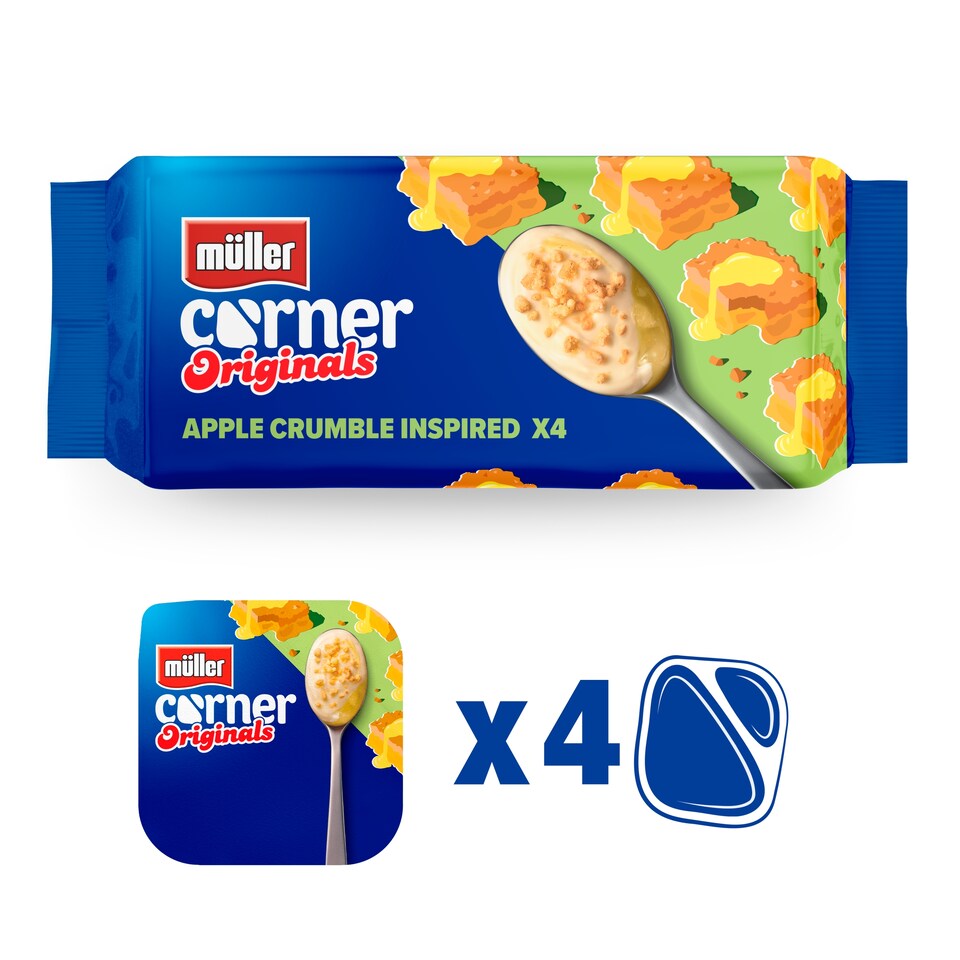 image 1 of Muller Corner Originals Apple Crumble Yogurts 4x124g