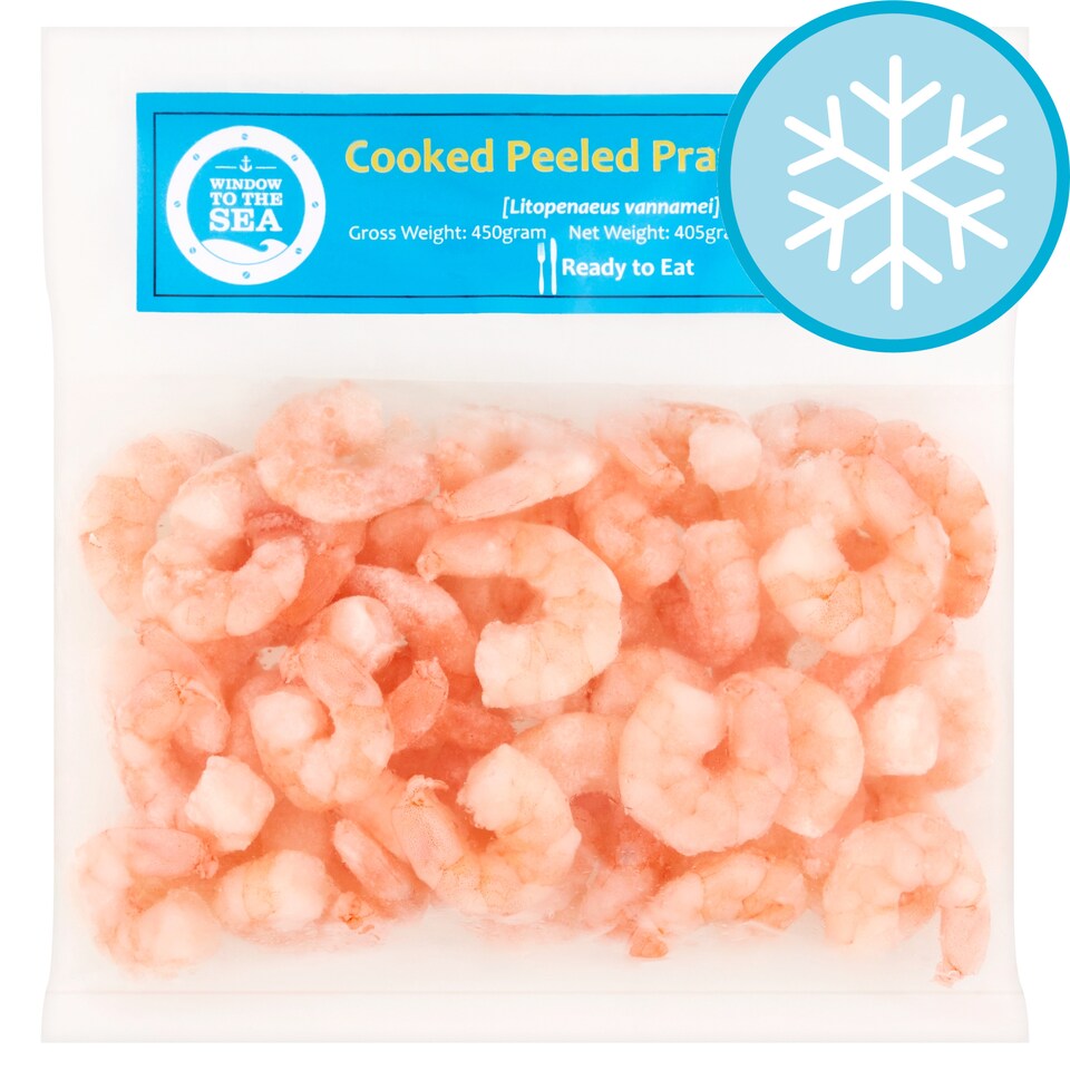 Window To The Sea Cooked & Peeled Prawn Tails 450G