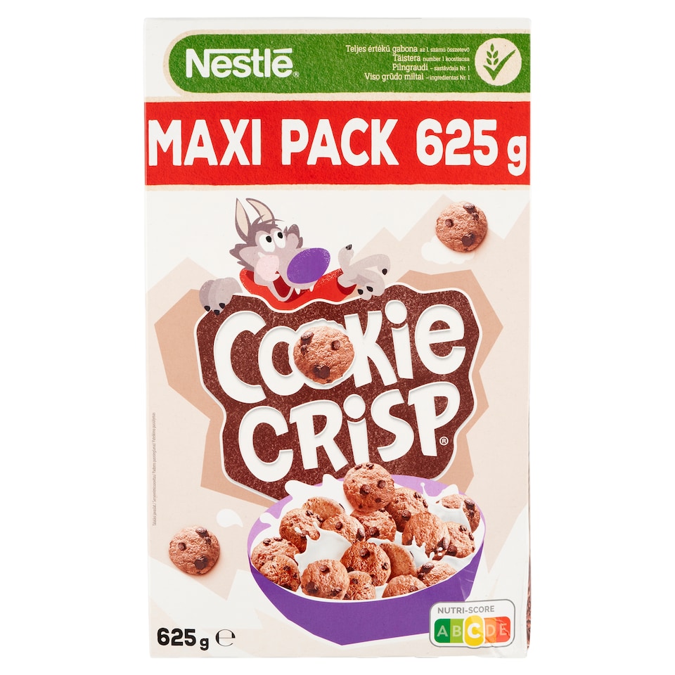 Cookie Crisp süti formájú, csokiízű, ropogós gabonapehely 625 g  1. kép