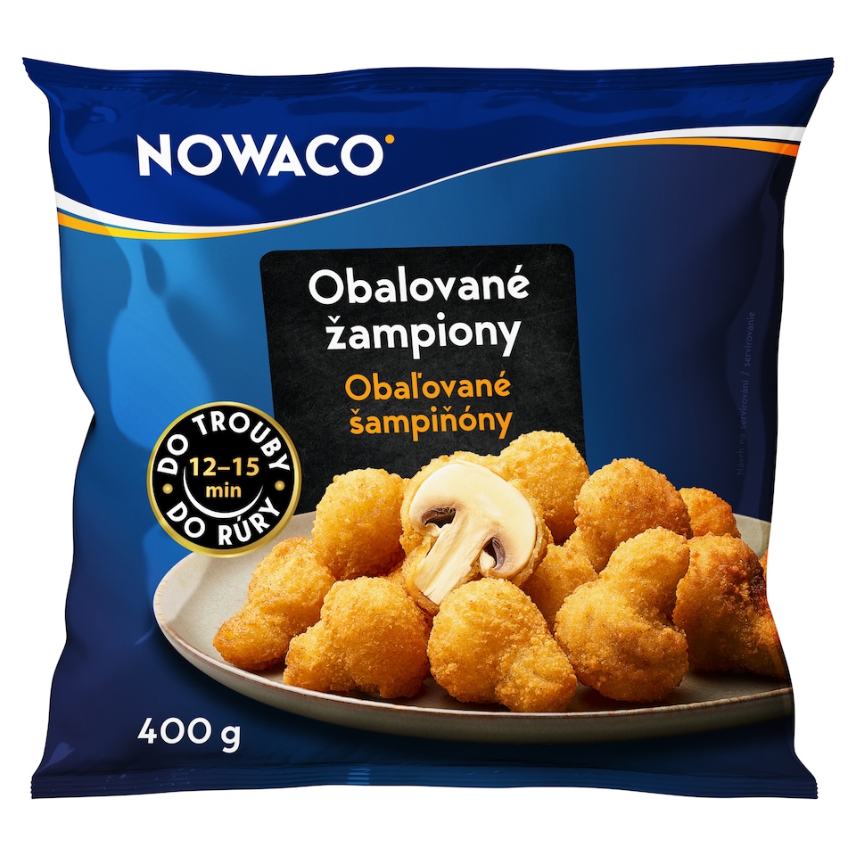 Nowaco Obalované žampiony 400g