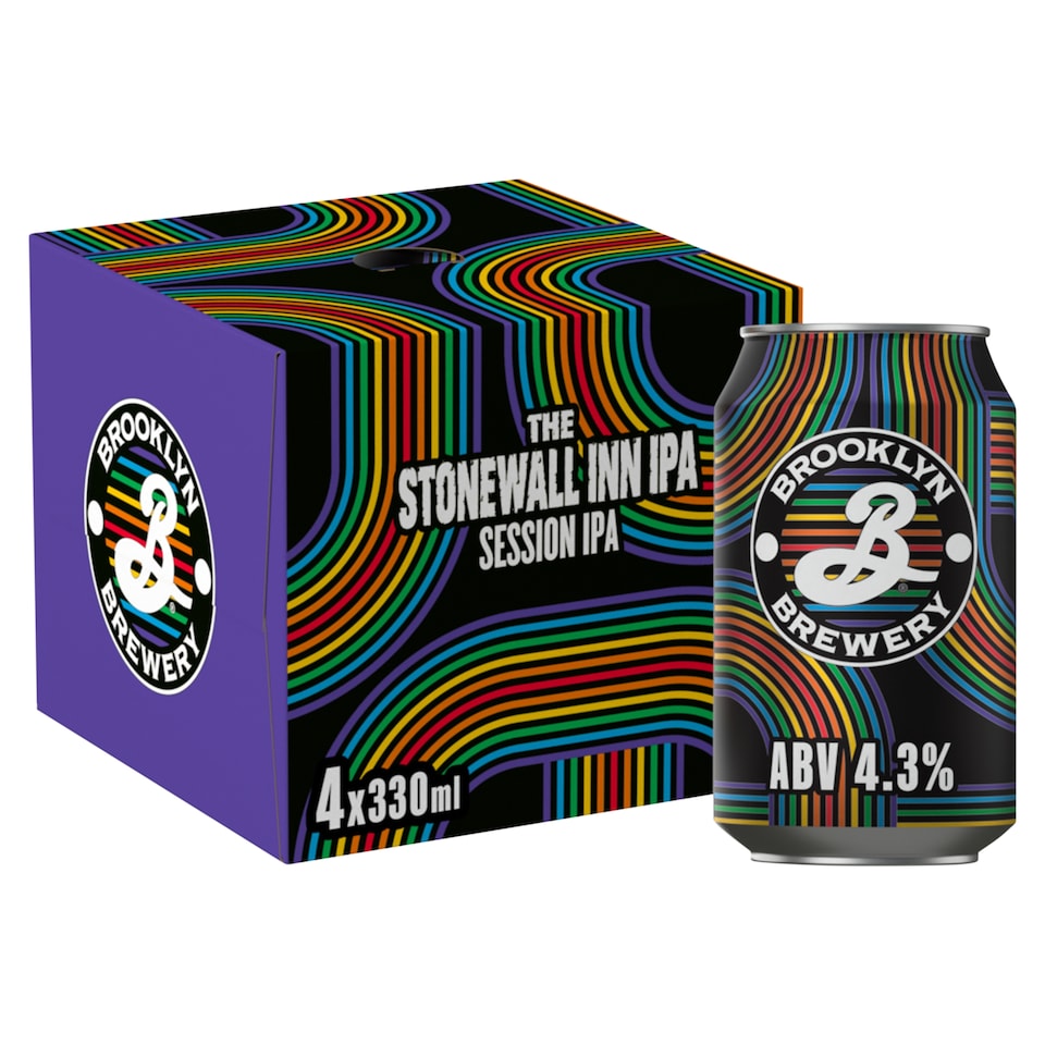 Brooklyn Brewery Stonewall Inn Session IPA 4.3% Beer Cans 4x330ml