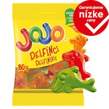 JOJO Delfíniky želé cukríky s ovocnými príchuťami 80 g