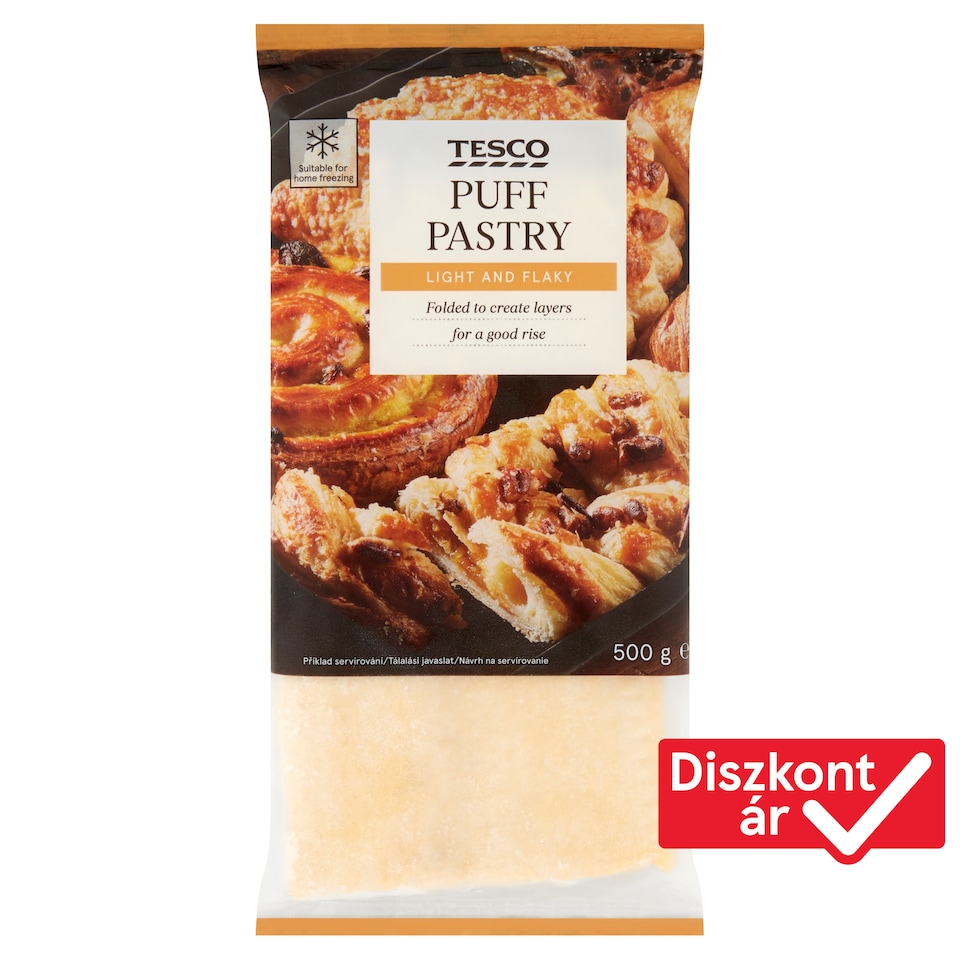 Tesco gyorsfagyasztott leveles tészta 500 g