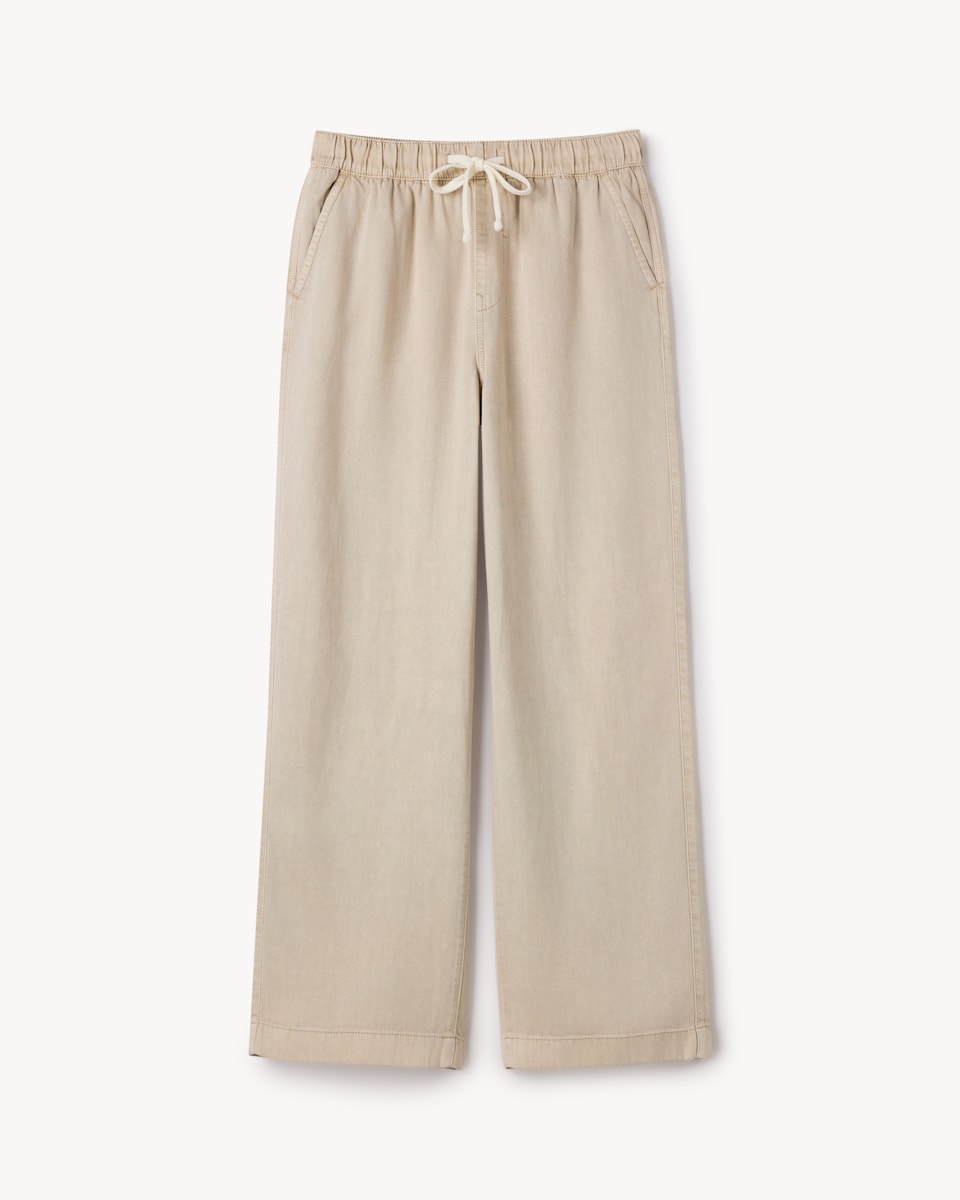 image 1 of F&F Pure Lyocell Wide Leg Trousers in Ecru