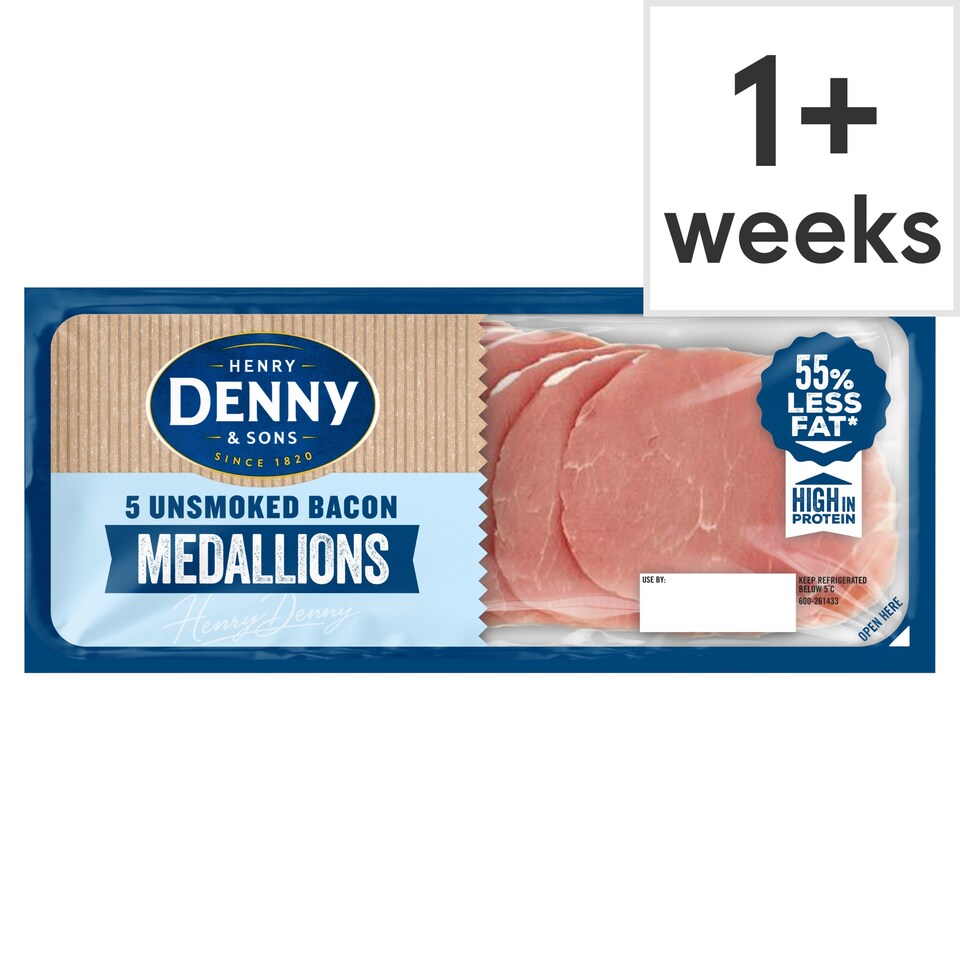 Denny 5 Unsmoked Bacon Medallions 150g