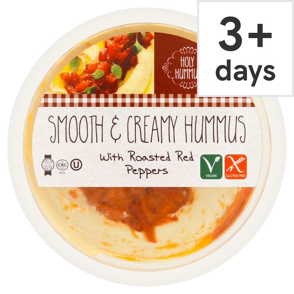 Holy Hummus Smooth & Creamy with Roasted Red Peppers 170g