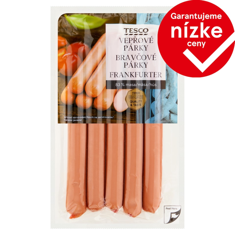 Tesco Bravčové párky 200 g