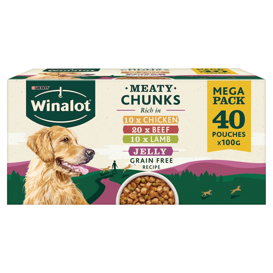 image 1 of Winalot Meaty Chunks In Jelly Dog Food 40X100g