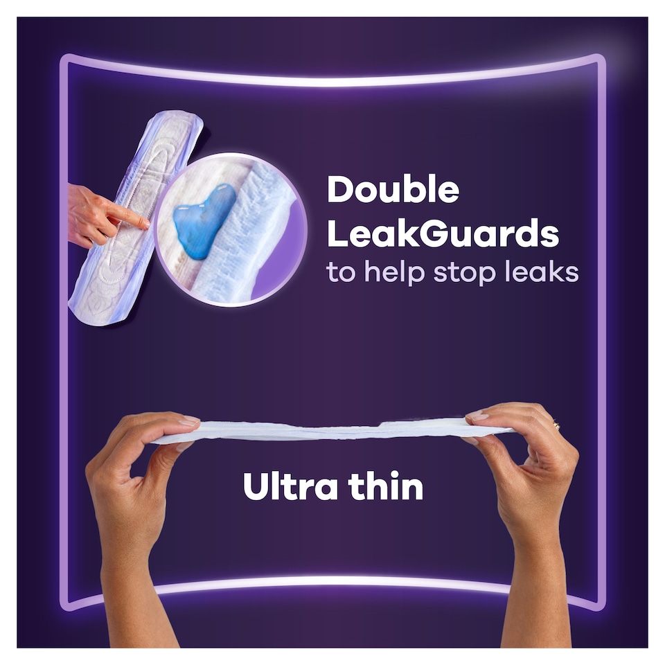 image 1 of Always Discreet Incontinence Ultimate Night Pads 12 Pack