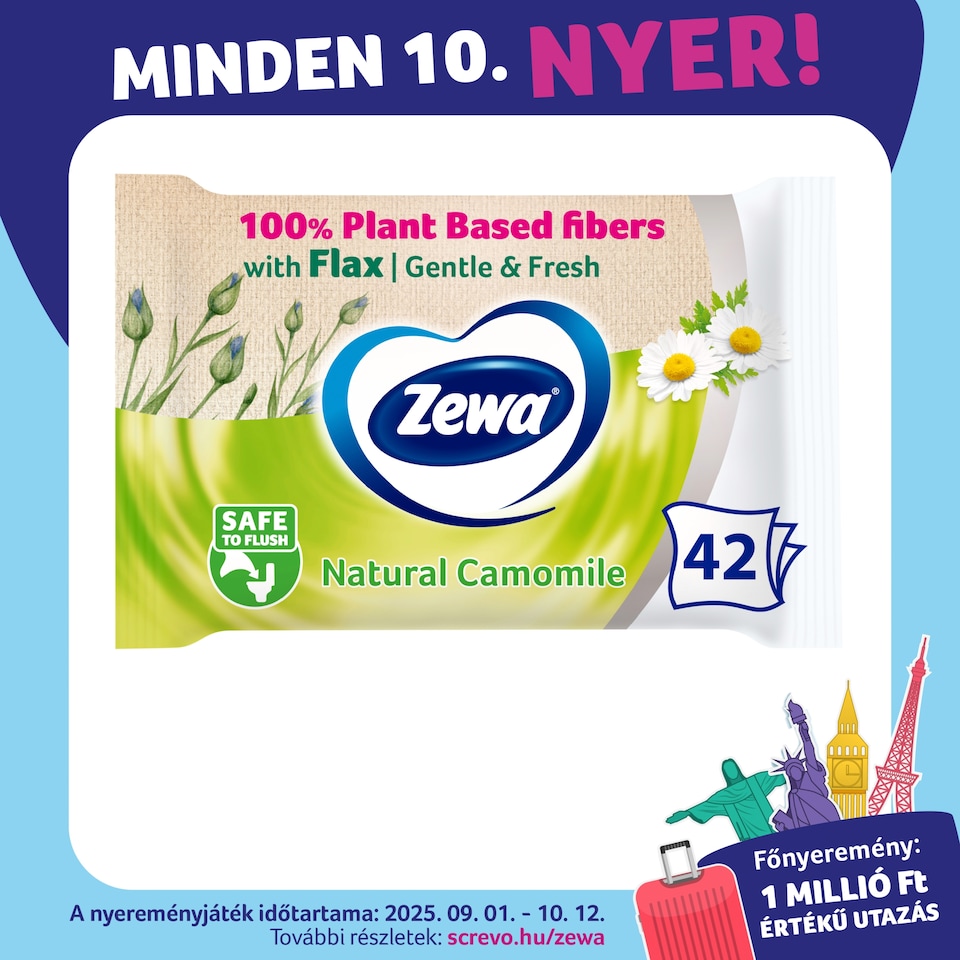 image 1 of Zewa Natural Camomile nedves toalettpapír 42 db