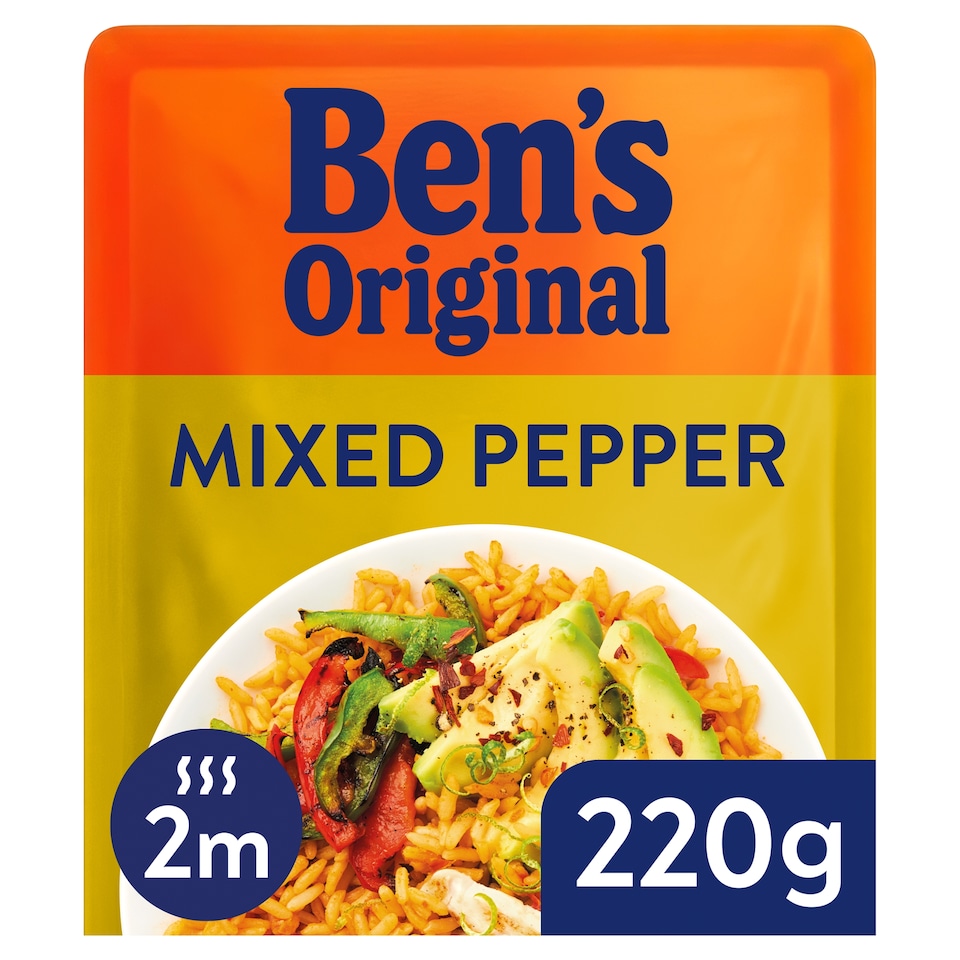 image 1 of Ben's Original Mixed Pepper Microwave Rice 220g