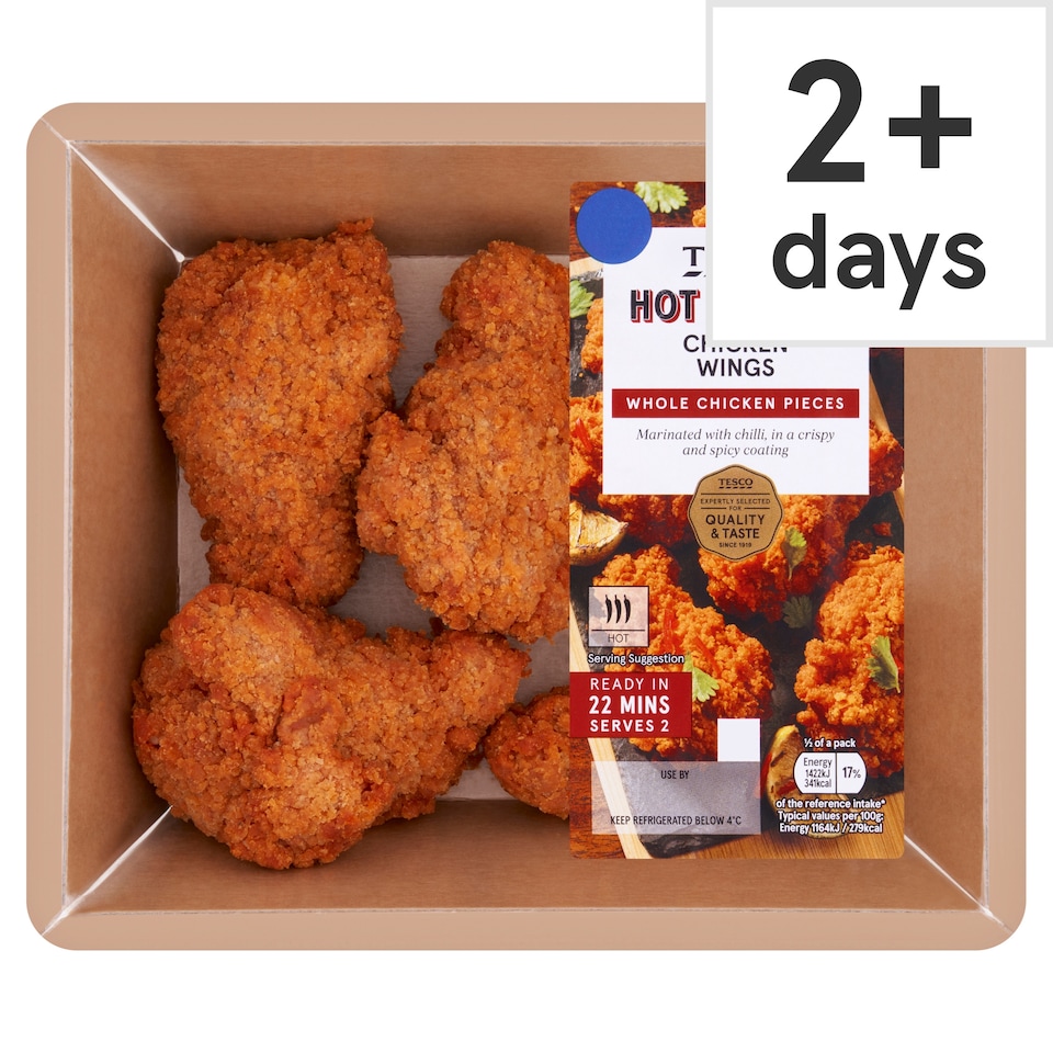 Tesco Hot & Spicy Chicken Wings 350g