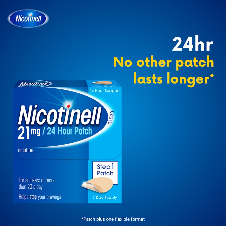 image 1 of Nicotinell TTS 30 Stop Smoking Aid Step 1 21mg Nicotine Patches 7s