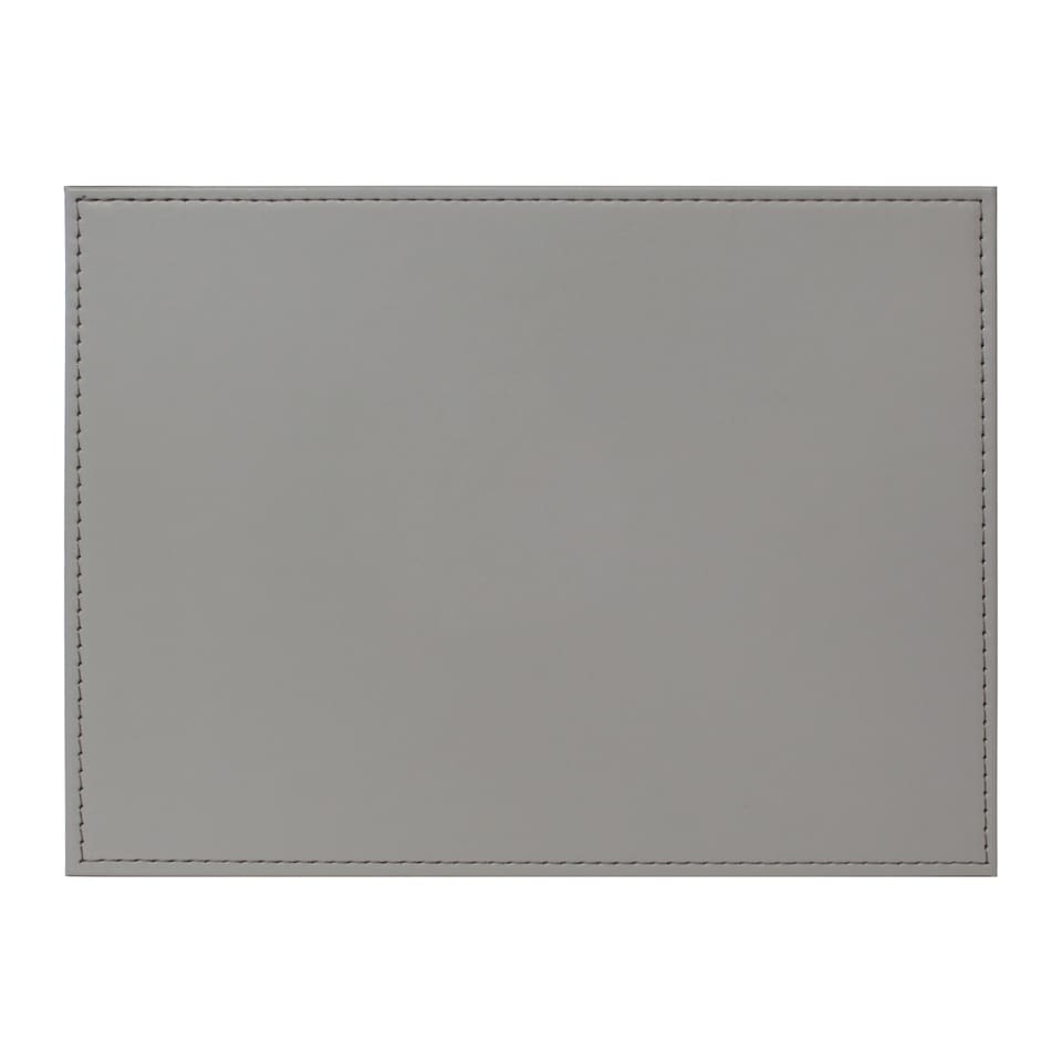 image 1 of F&F Home Faux Leather Silver/Grey Placemat 4 Pack