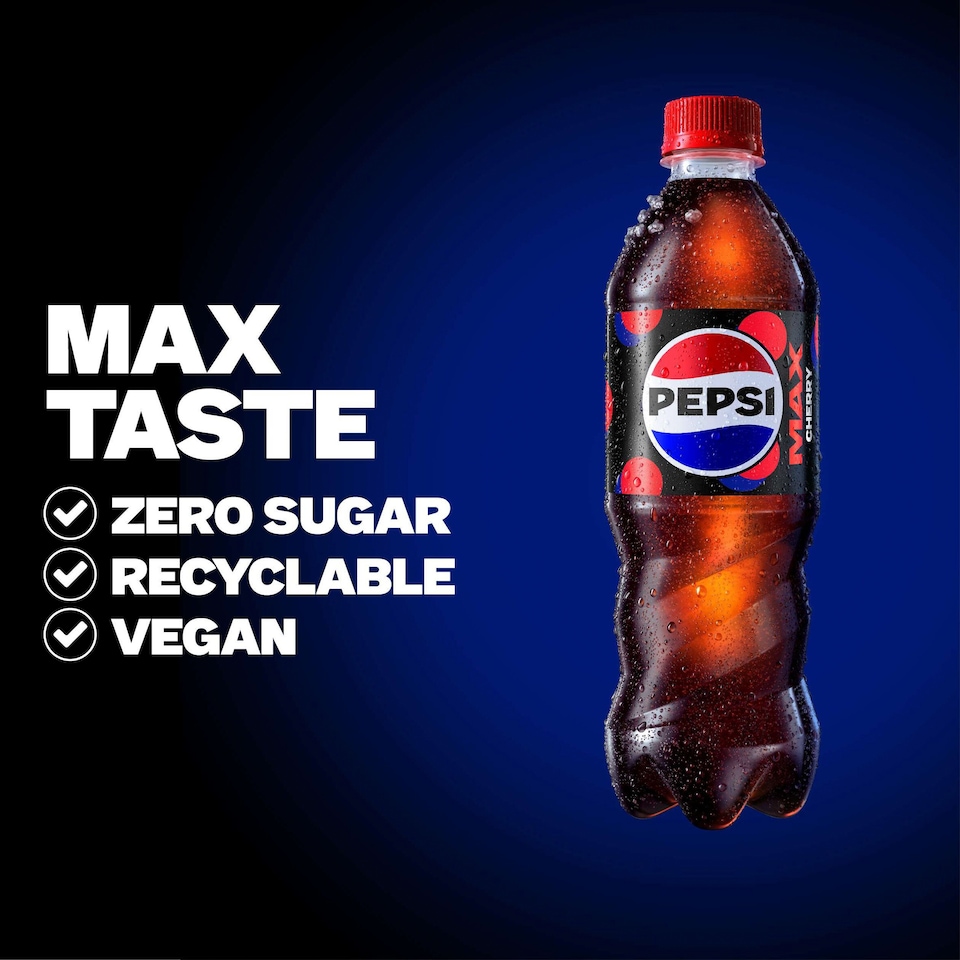 image 1 of Pepsi Max Cherry No Sugar Cola Bottle 500ml