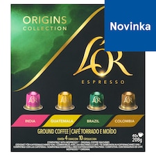 L'OR Espresso Origins Collection pražená mletá káva 40 kapsúl 208 g