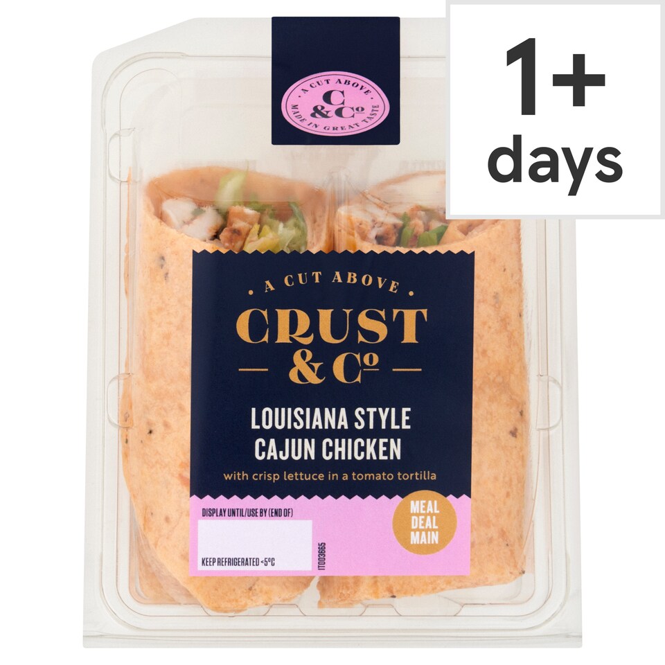 Crust & Co Louisiana Style Cajun Chicken Wrap 186g