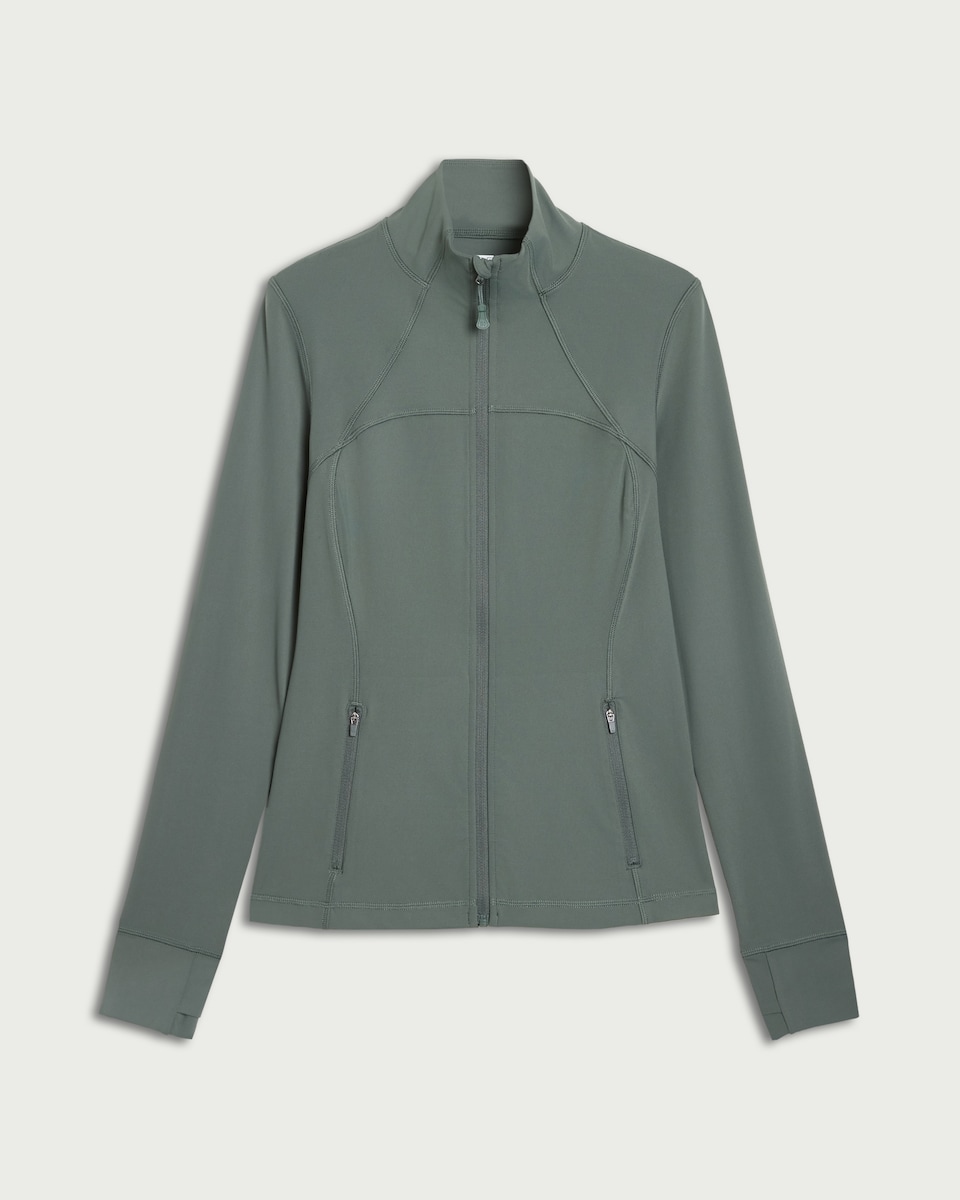image 1 of F&F Active ULTRAMOVE Zip Up Jacket in Green