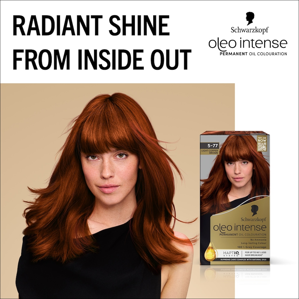 image 1 of Schwarzkopf Oleo Intense Light Copper Brown 5-77 Permanent Hair Dye