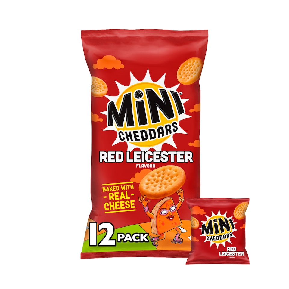 image 1 of Jacob's Mini Cheddars Red Leicester Multipack Snacks 12x23g