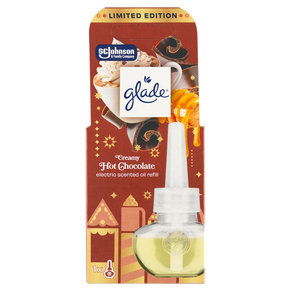 Obrázek 1 pro produkt Glade Creamy Hot Chocolate elektrický tekutý osvěžovač vzduchu náplň 20ml