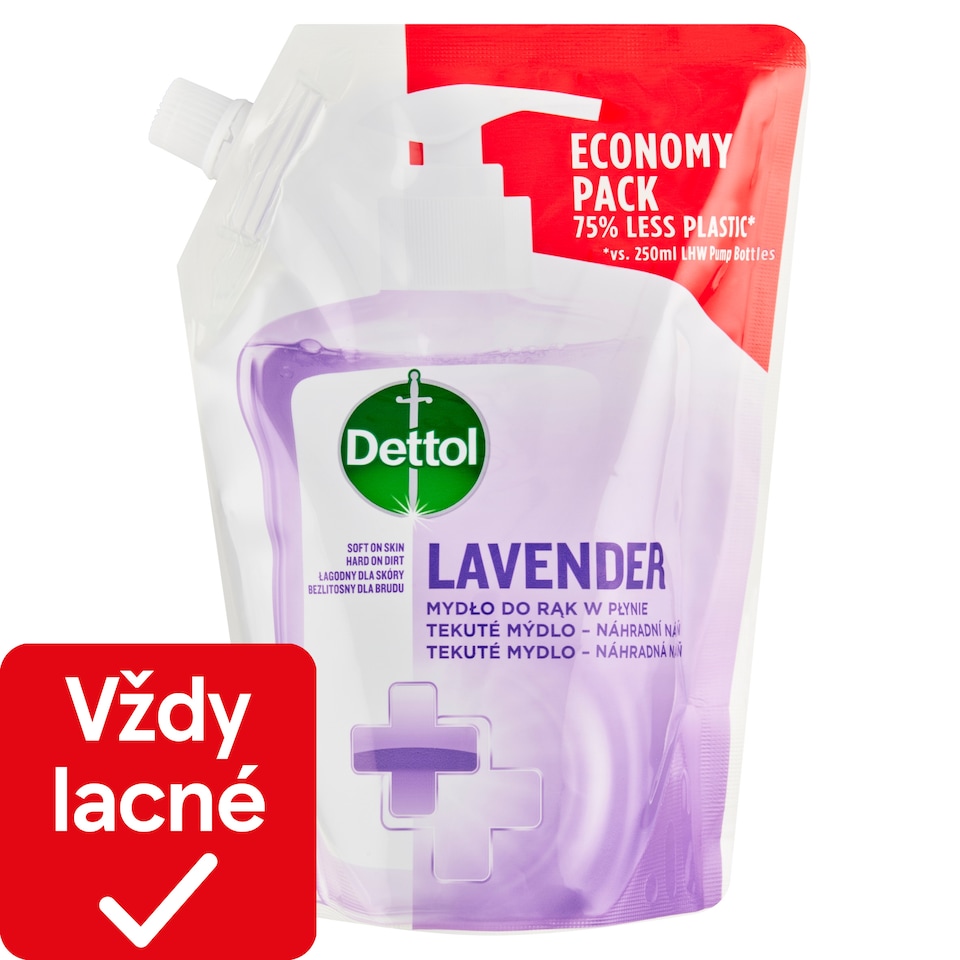 obrázok 1 z Dettol Lavender tekuté mydlo - náhradná náplň 500 ml
