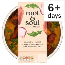 Root & Soul Tamarind roasted sweet potato wedges with a coconut dhal 380g