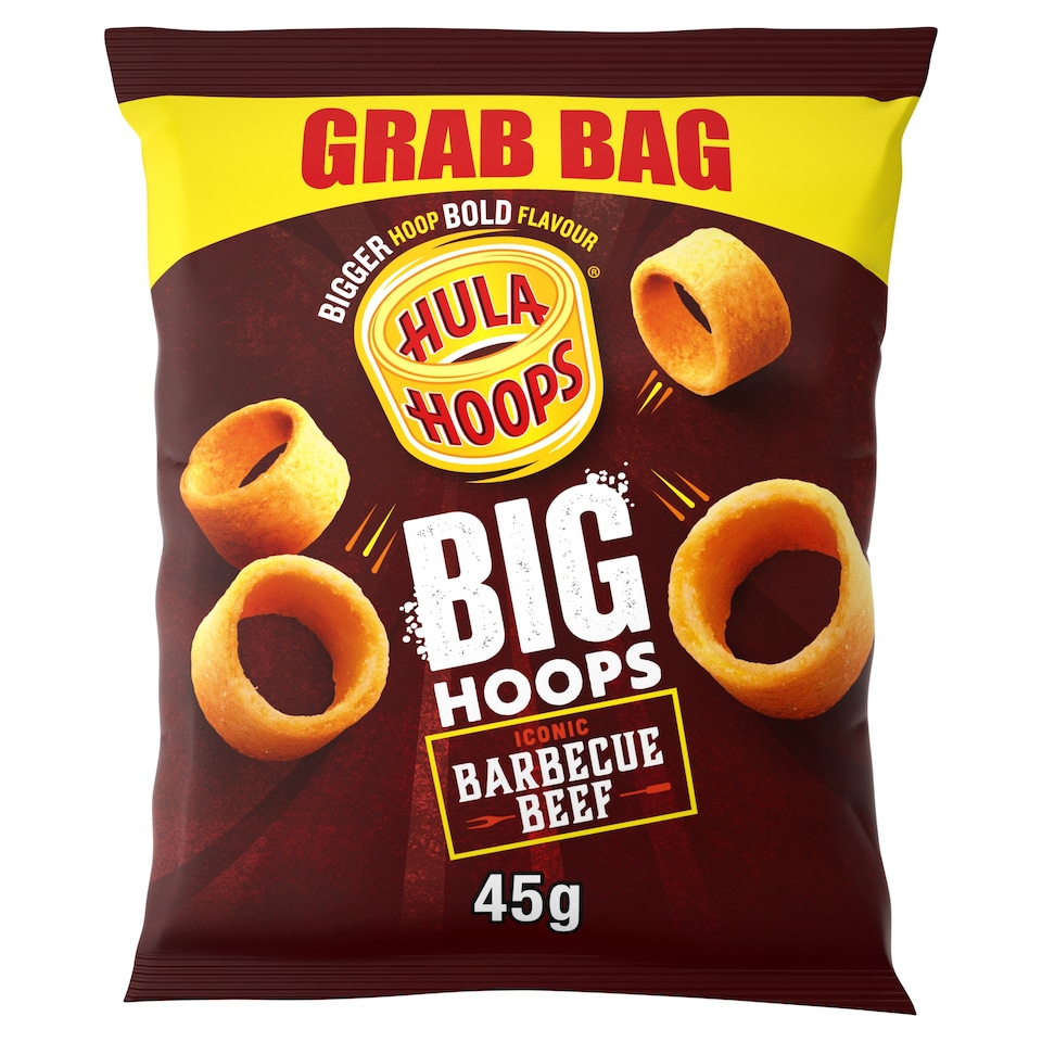 image 1 of Hula Hoops Big Hoops Crisps - Barbecue Beef 45g