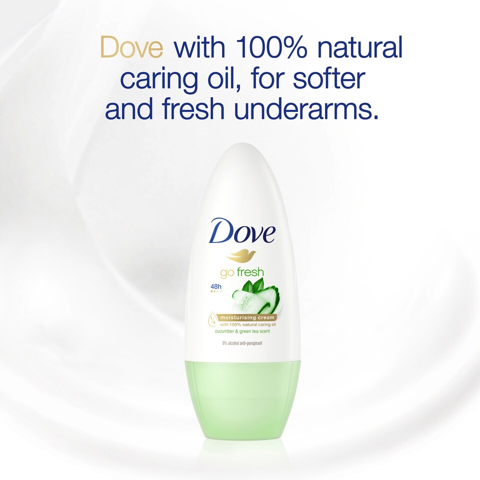 image 1 of Dove Go Fresh Cucumber Roll-On Antiperspirant Deodorant 50Ml