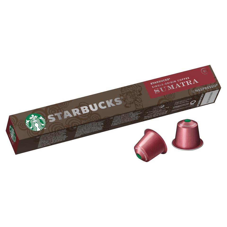 image 1 of Starbucks by Nespresso Single-Origin Sumatra Espresso Coffee Pods x10 55g