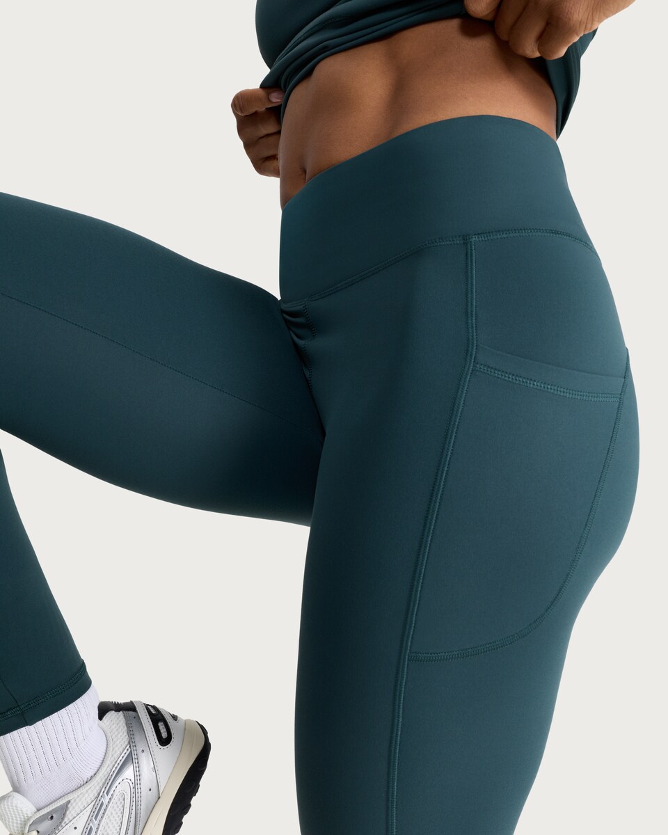 image 1 of F&F Active ULTRAMOVE High Waisted Pocket Leggings in Green