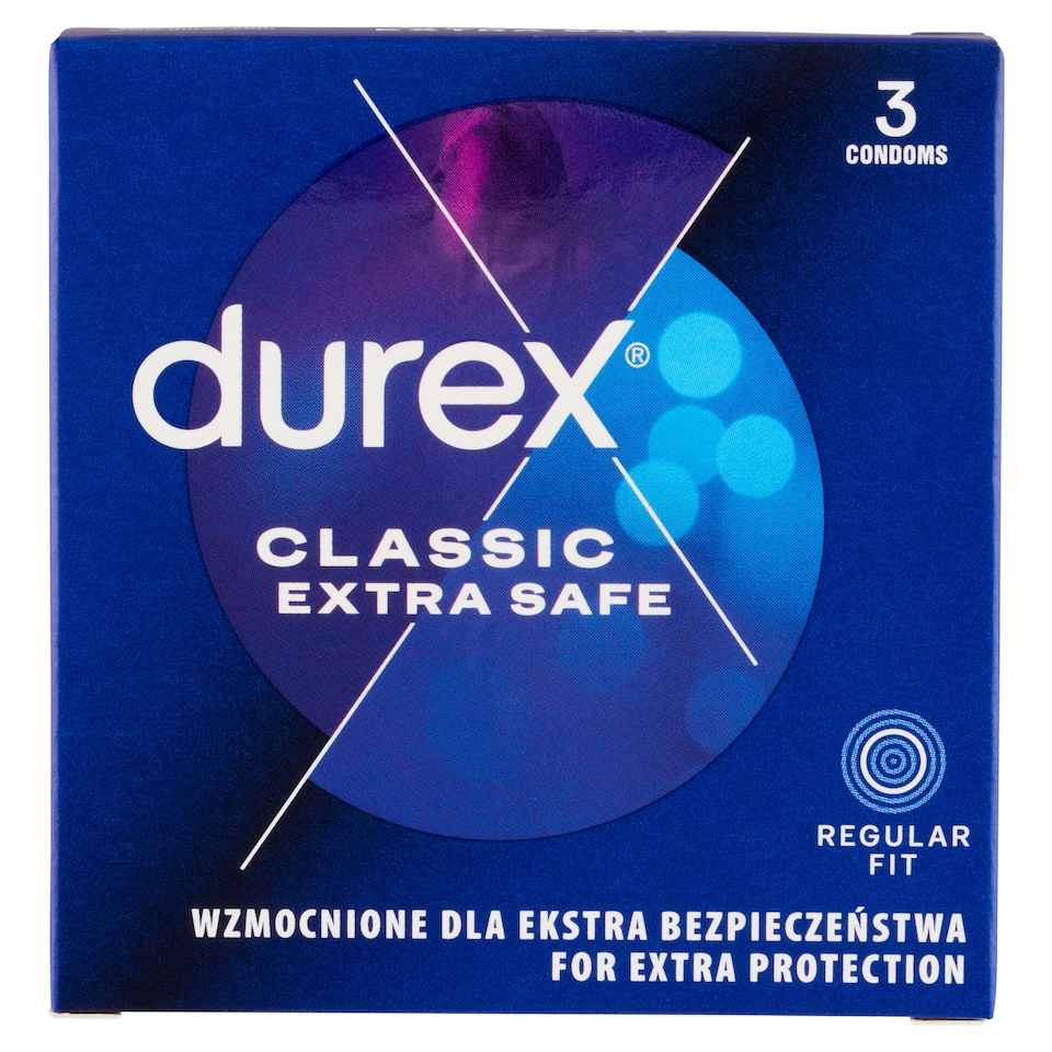 Obrázek 1 pro produkt Durex Classic Extra Safe Regular Fit kondomy 3 ks
