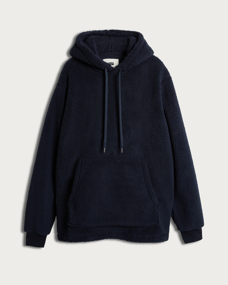 F&F Fleece Kangaroo Pocket Pyjama Hoodie in Navy
