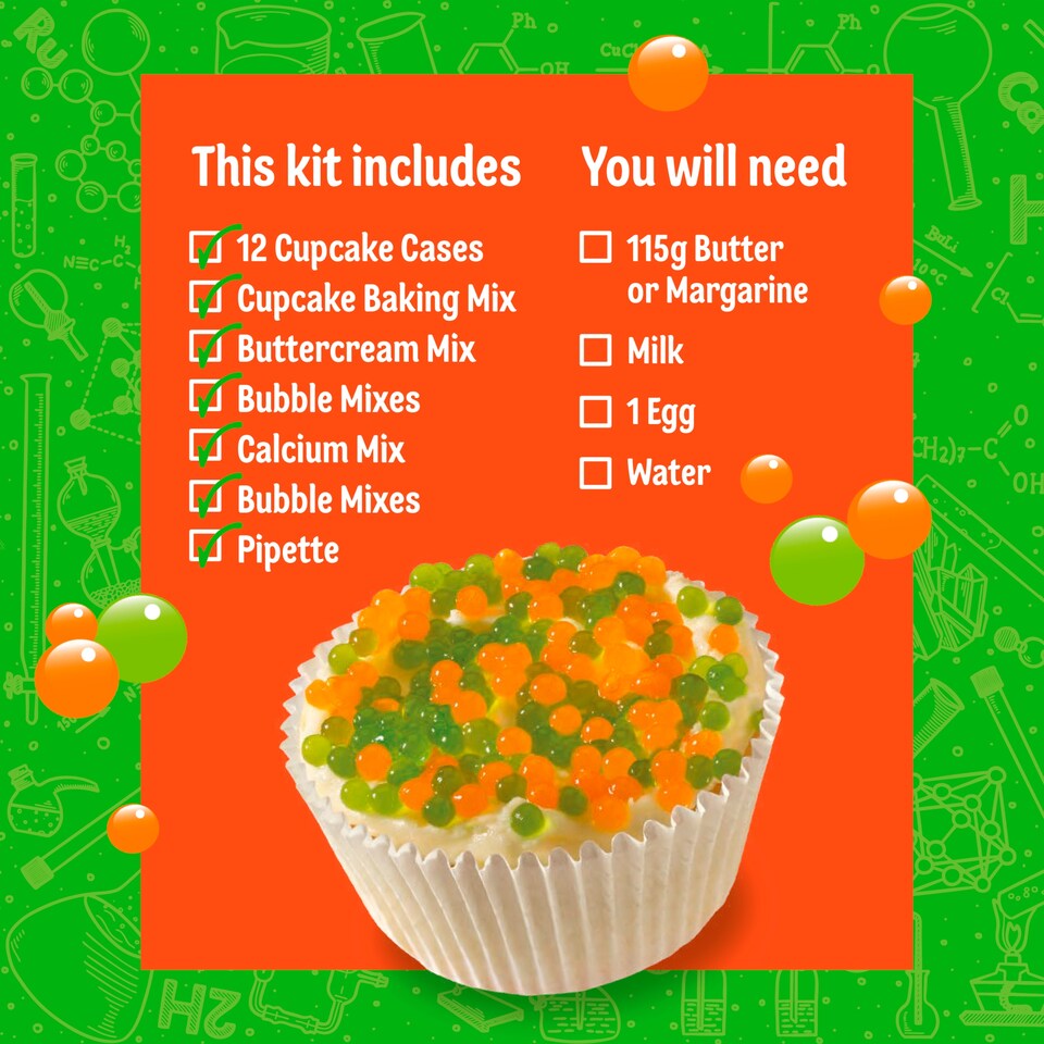 image 1 of Dr Oetker Jelly Bubbles Baking Cupcake Kit 325G