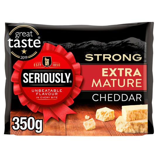 Mclellands Seriously Strong Cheddar White 350G Tesco Groceries