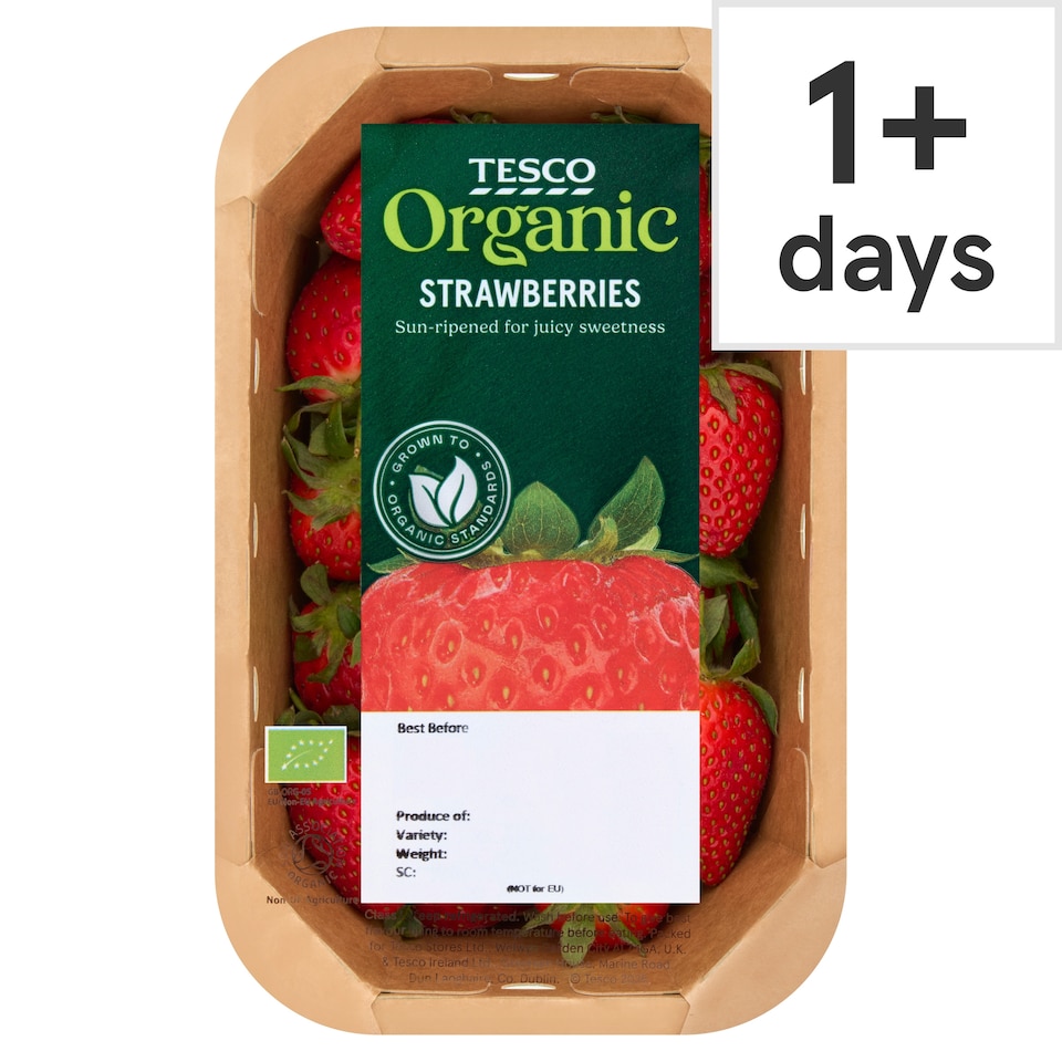 Tesco Organic Strawberries 227G