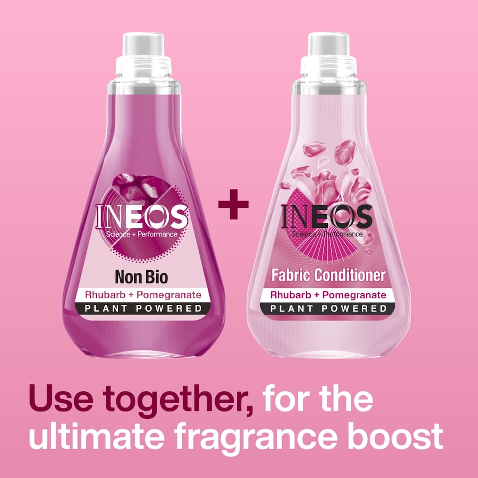 image 1 of INEOS Non Bio Concentrated Laundry Liquid Detergent Rhubarb + Pomegranate 34 Washes 1040ml