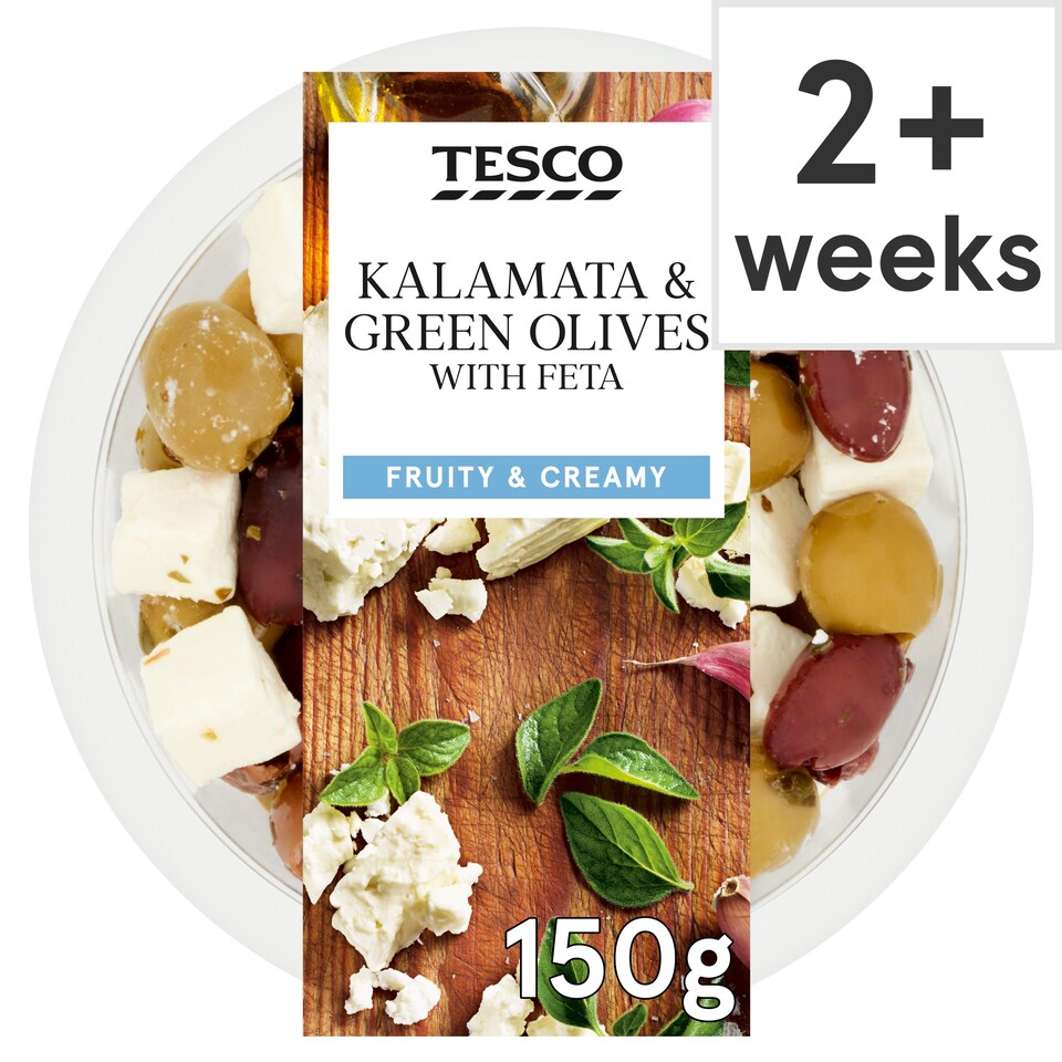 Tesco Kalamata Green Olives Feta 150G