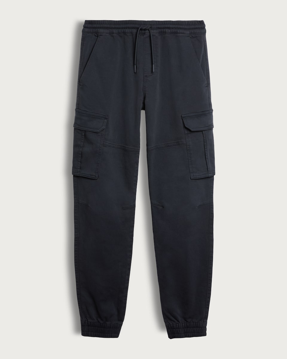 image 1 of F&F Slim Fit Cuffed Cargo Joggers in Navy