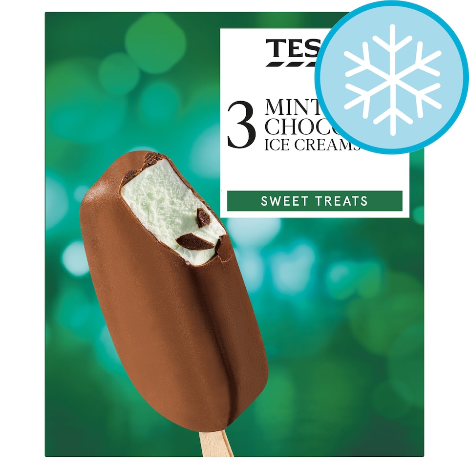 Tesco Mint Chocolate Ice Cream Sticks 3x110ml