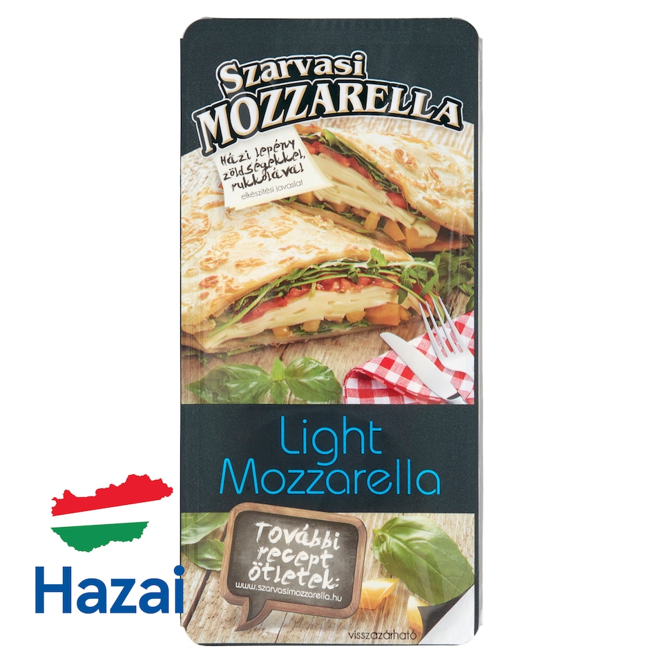 Szarvasi Szeletelt Mozzarella light 100 g  1. kép