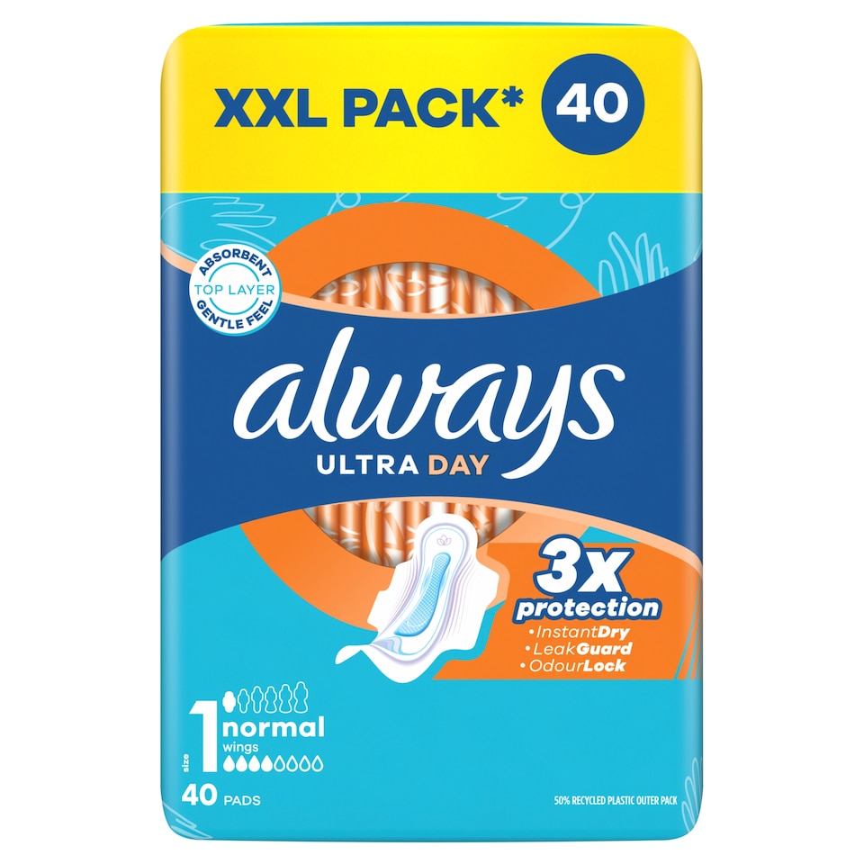 obrázok 1 z Always Ultra Day Normal hygienické vložky (veľkosť 1) vložky s krídelkami 40 ks]