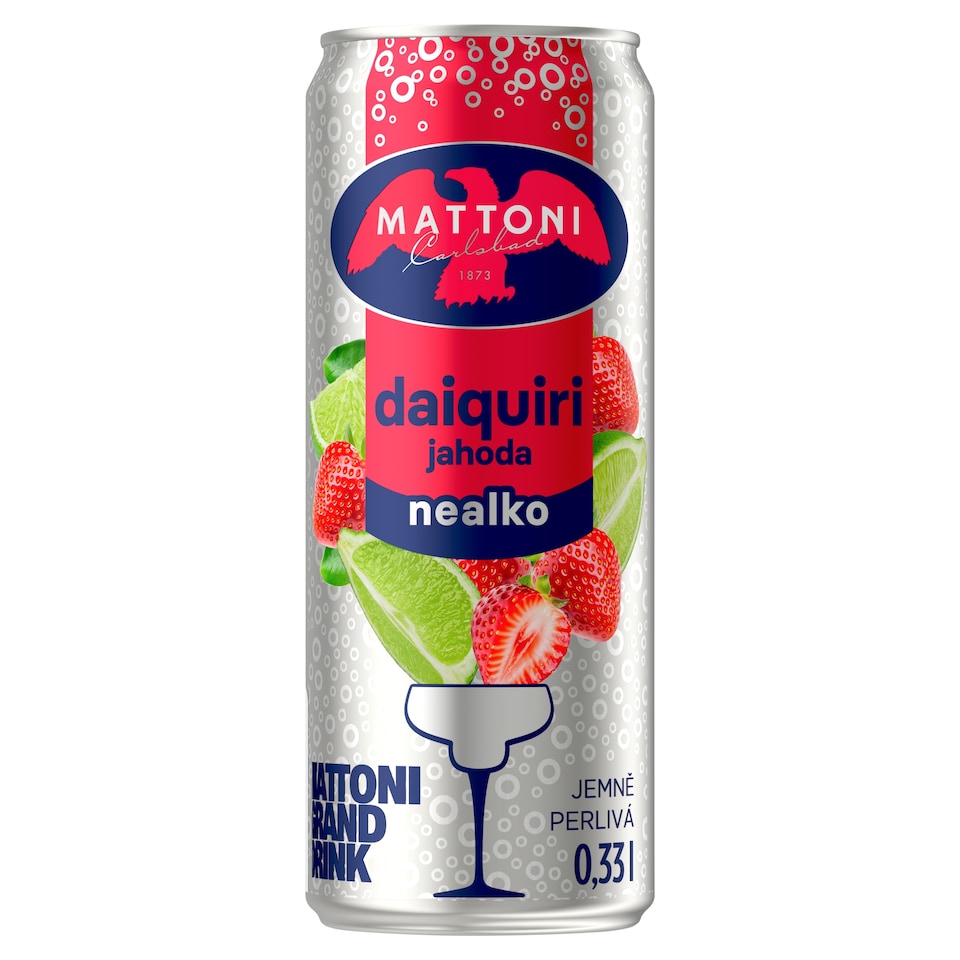 Mattoni Daiquiri jahoda nealko jemně perlivá 0,33l