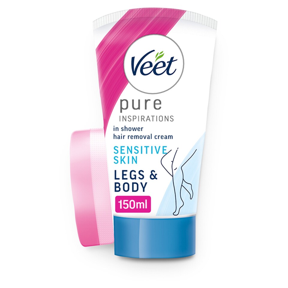 image 1 of Veet In Shower Hair Removal Cream Legs Body Sensitive 150ml