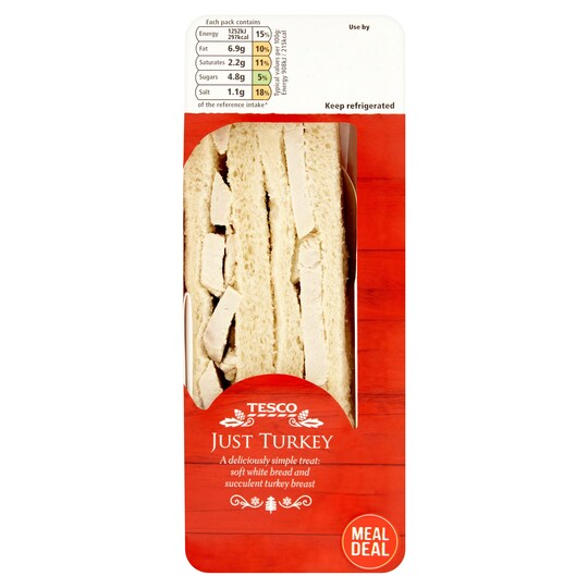 Tesco Just Turkey Sandwich Tesco Groceries