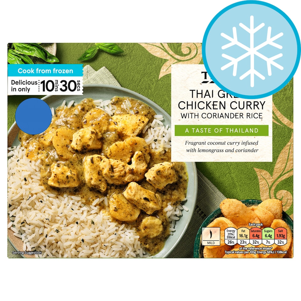 Tesco Thai Green Chicken Curry with Coriander Rice 400g